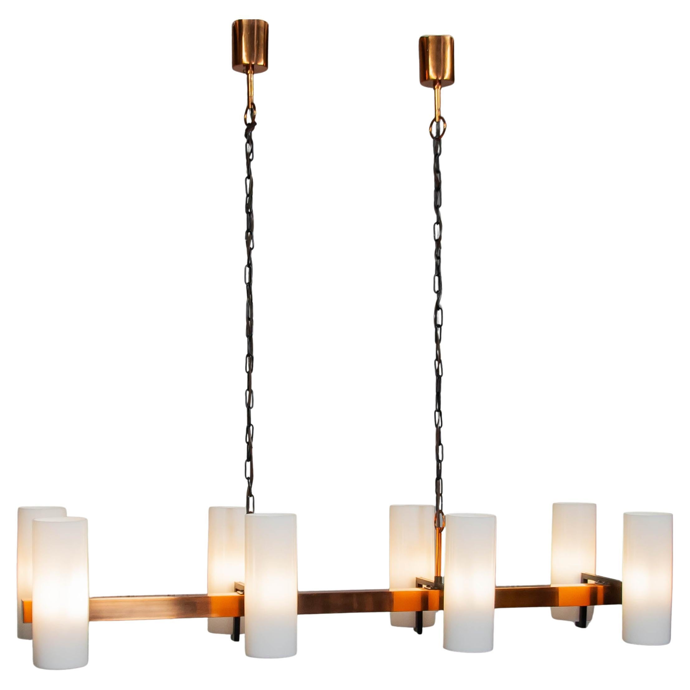 1970s Copper Chandelier attributed to Jo Hammerborg for Fog & Mørup , Denmark