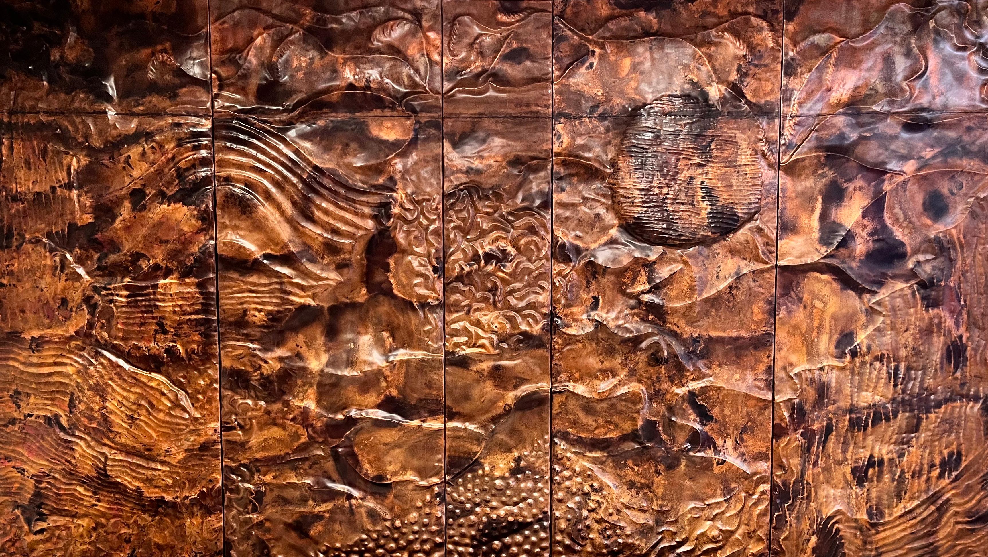 1970s Copper Panel  In Good Condition For Sale In Saint-Ouen, FR