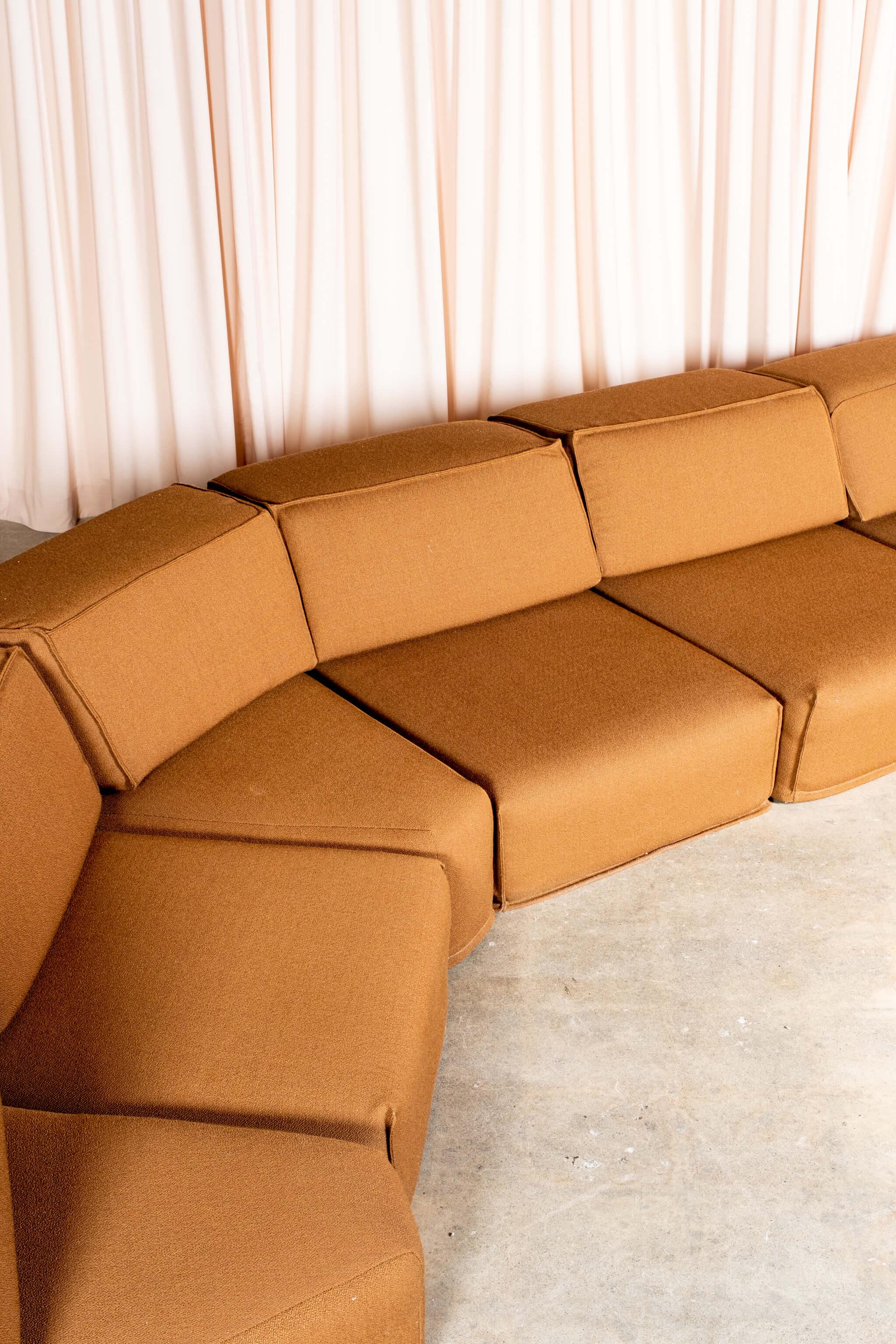 Post-Modern 1970s Cor 'Trio' 8 Piece Modular Sofa by Team Form AG, Newly Reupholstered For Sale