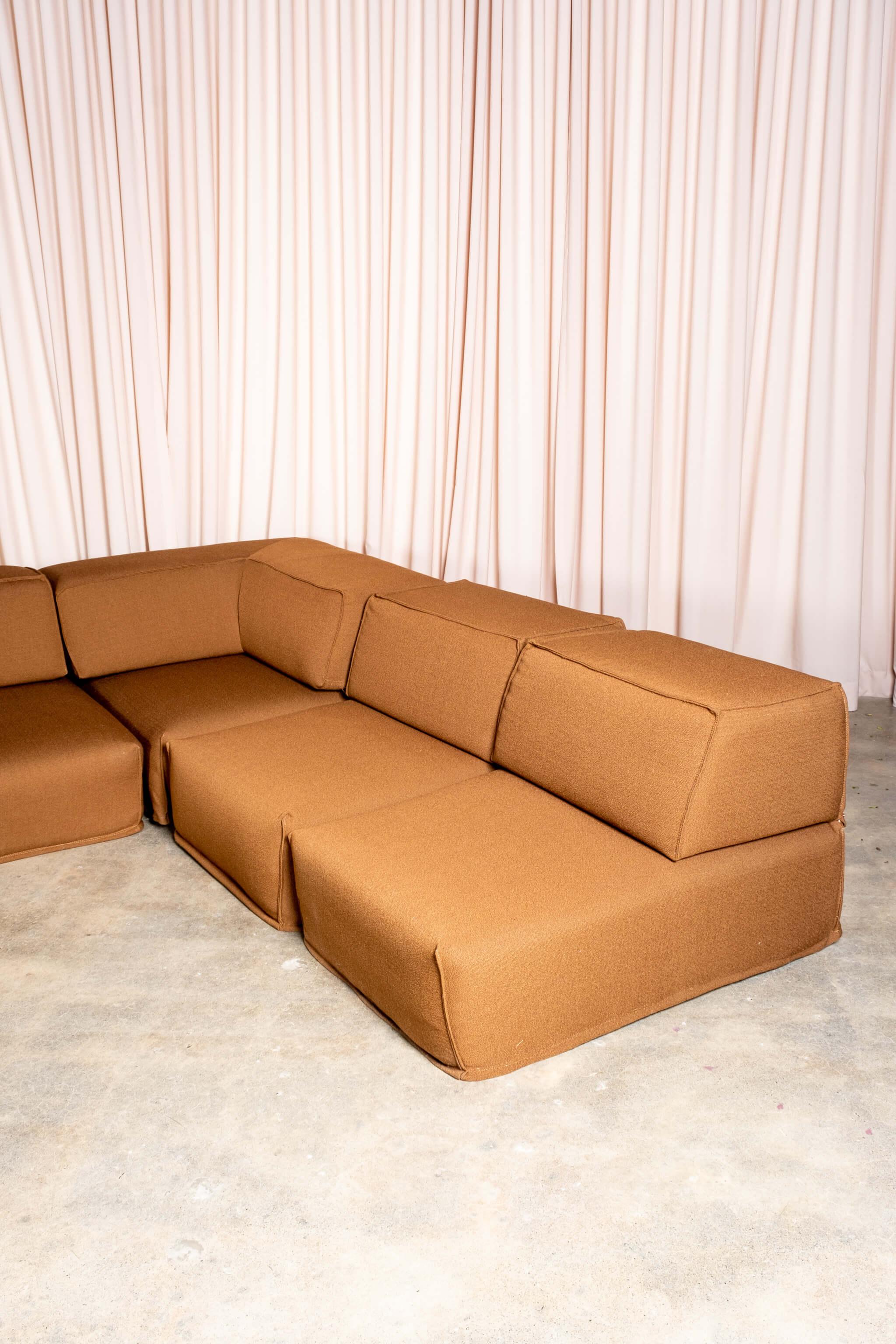 1970s Cor 'Trio' 8 Piece Modular Sofa by Team Form AG, Newly Reupholstered For Sale 1