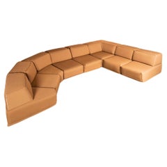 Vintage 1970s Cor 'Trio' 8 Piece Modular Sofa by Team Form AG, Newly Reupholstered