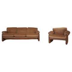 1970s Coronado Sofa & Armchair Set by B&B Italia – Iconic Italian Design