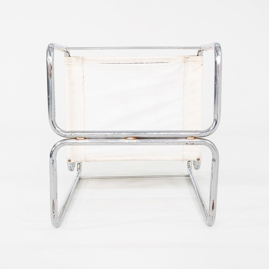 1970 Cosco of Columbus Indiana Chaise de salle à manger en vinyle blanc et chrome en vente 3