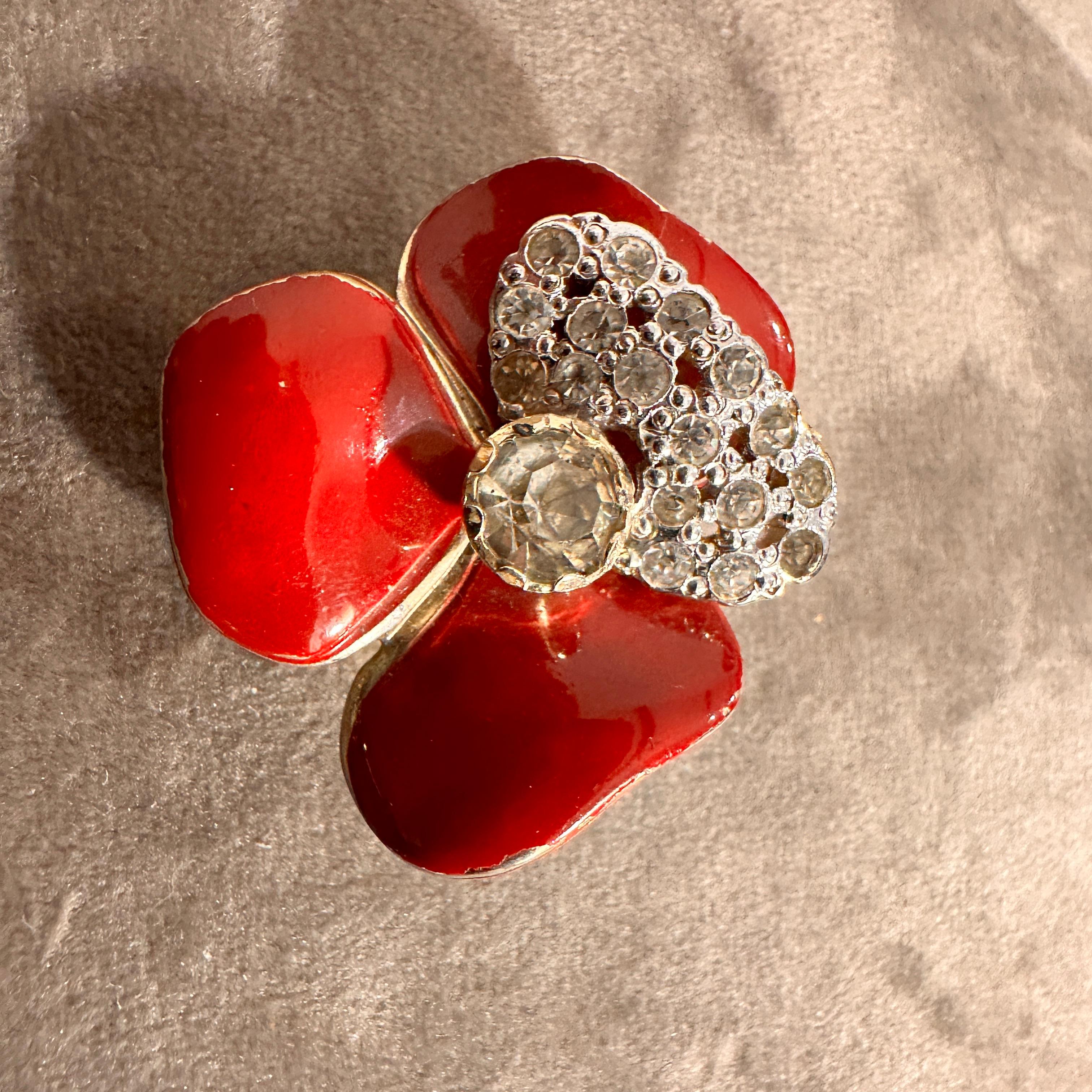1970s Costume Jewelry Brilliant Red Clip-on Earrings by Valentino For Sale 4