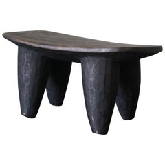1970s Côte d'Ivoire Senufo Wood Milk Stool