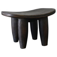 1970s Côte d'Ivoire Senufo Wood Milk Stool