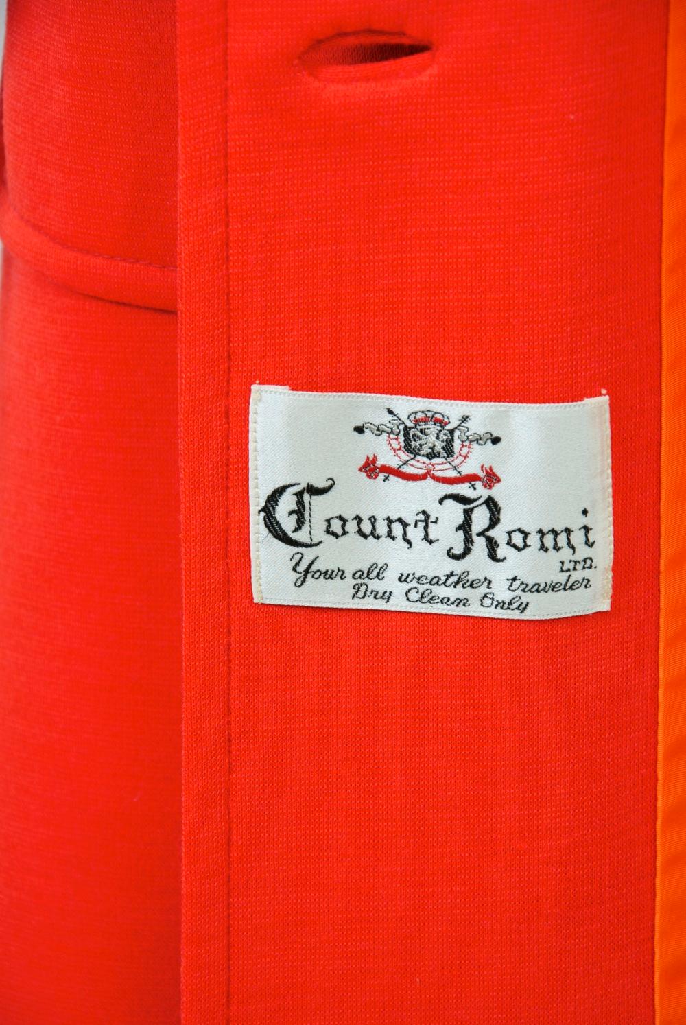 1970s Count Romi Red Knit Coat For Sale 4