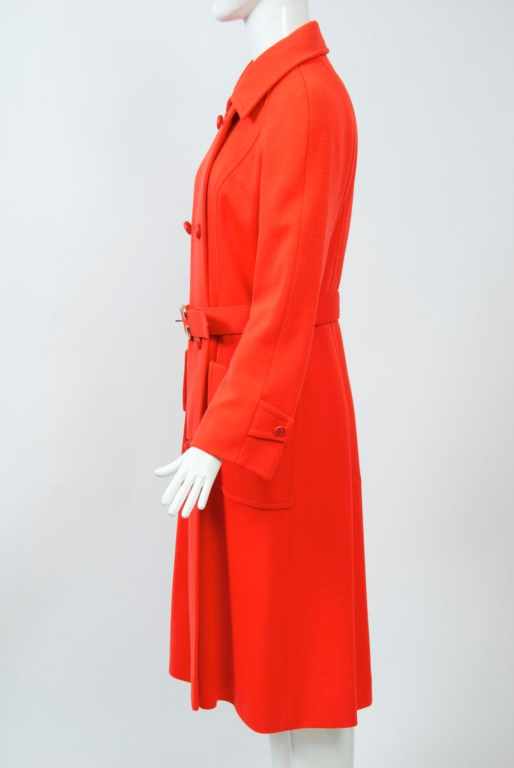 1970s Count Romi Red Knit Coat For Sale 1