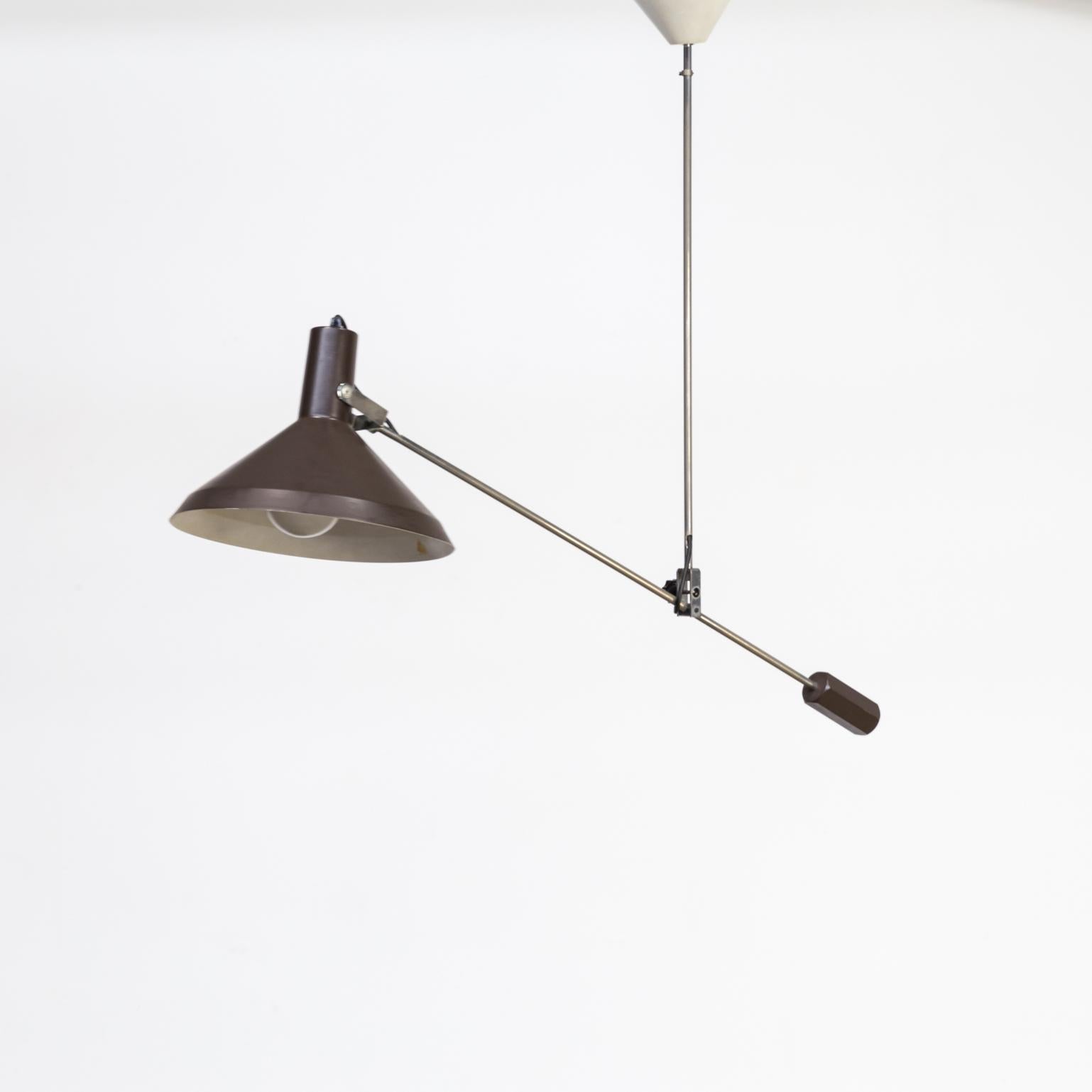 Metal 1970s Counterbalance Hanging Lamp For Sale