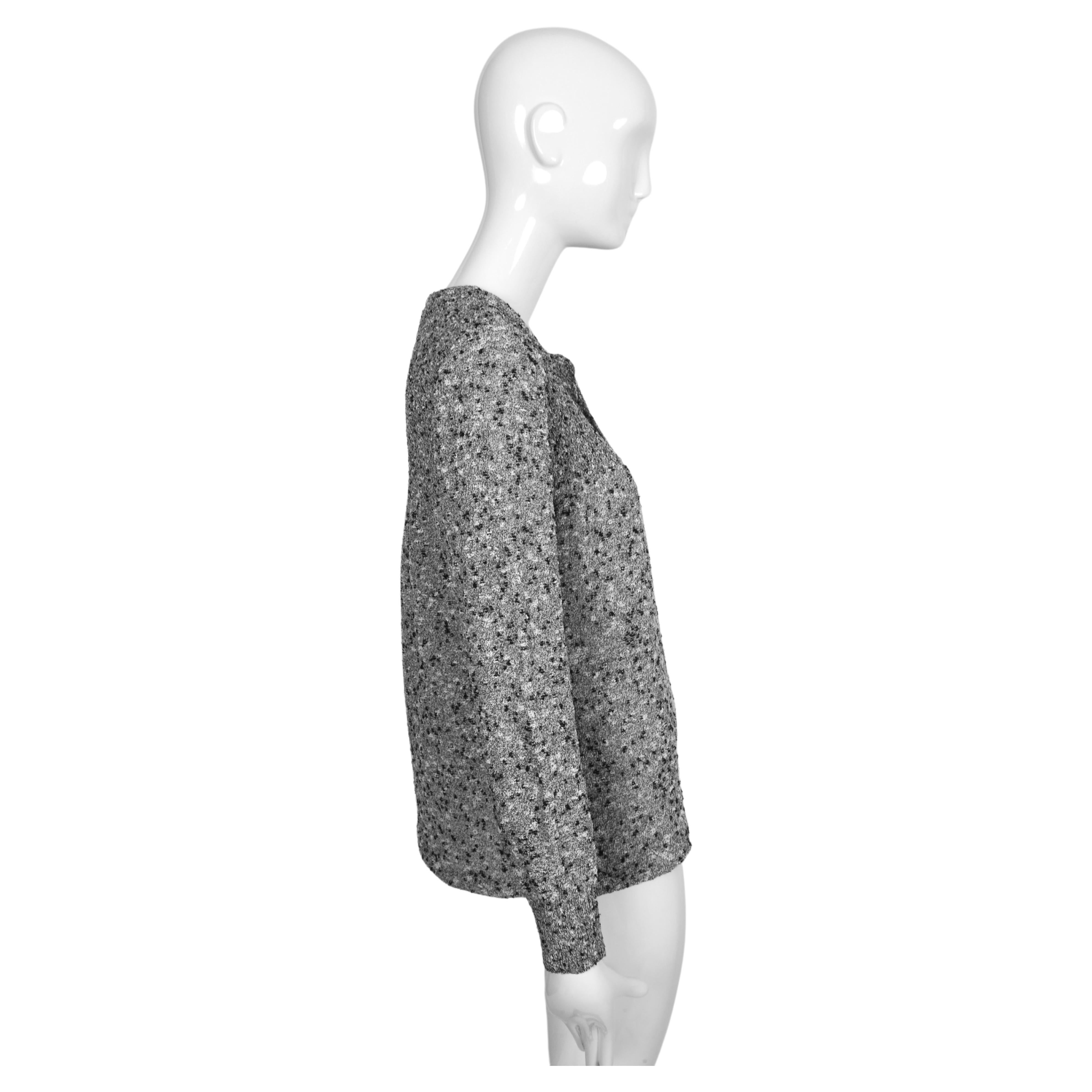 1970's COURREGES boucle knit sweater top In Good Condition For Sale In San Fransisco, CA