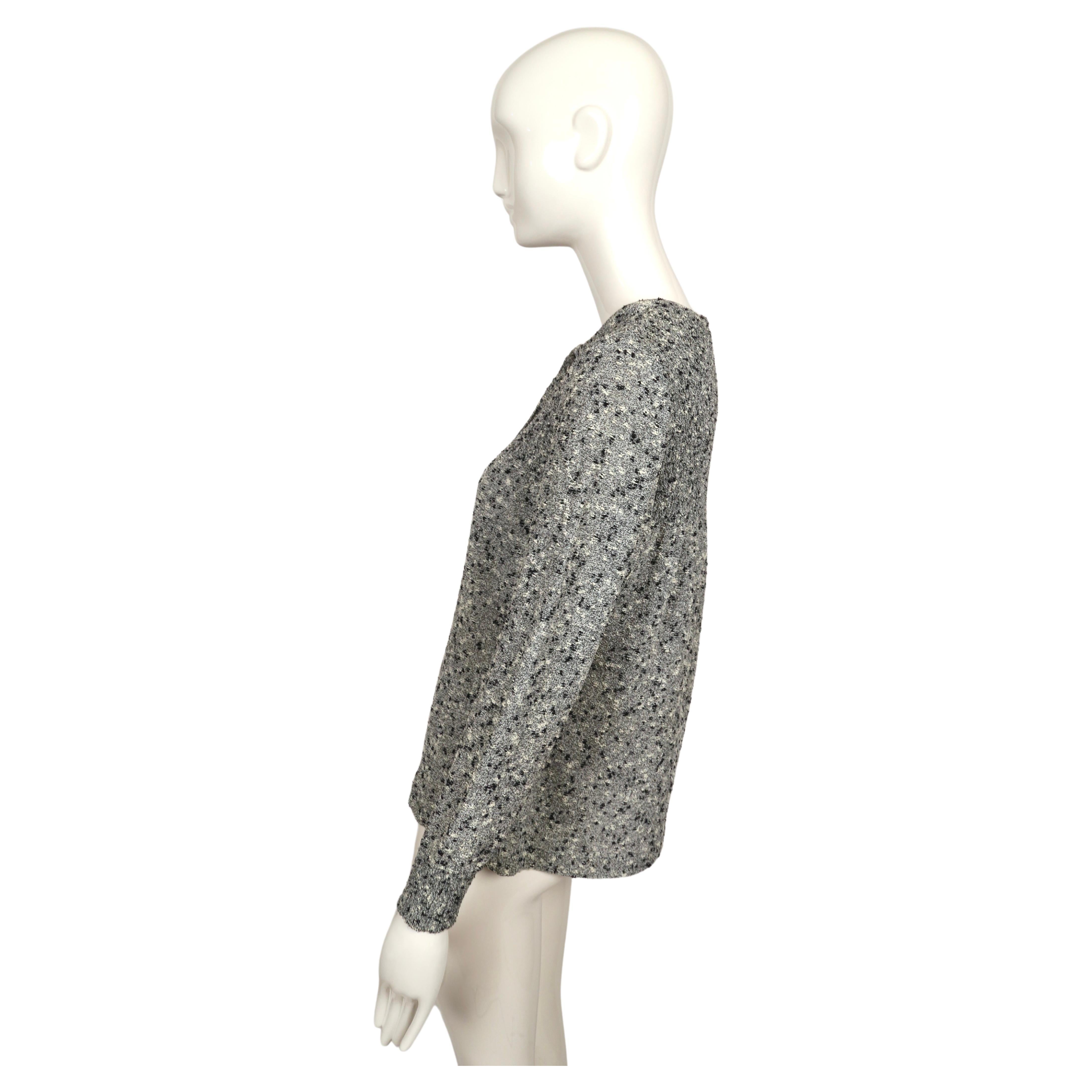 Women's or Men's 1970's COURREGES boucle knit sweater top For Sale