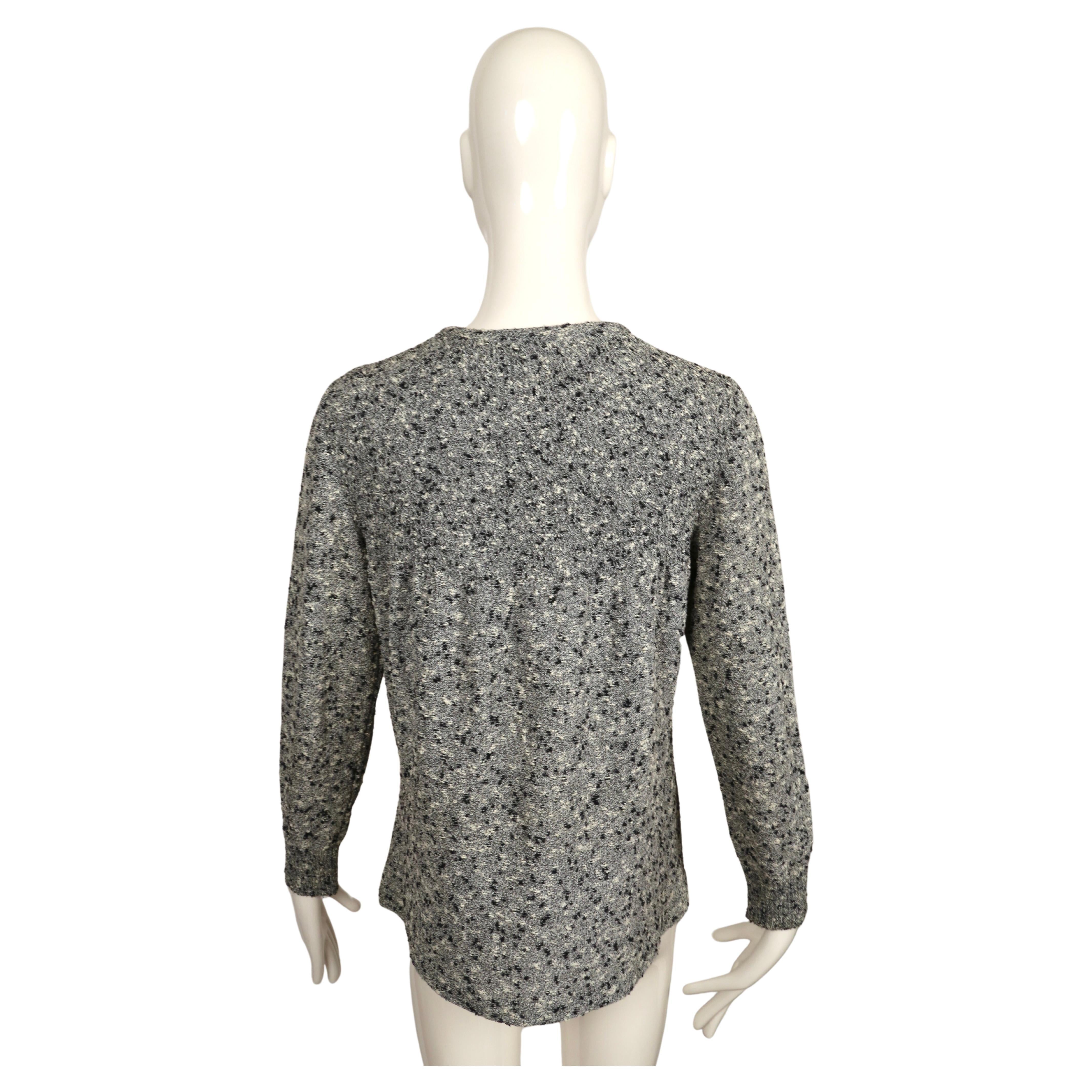 1970's COURREGES boucle knit sweater top For Sale 1