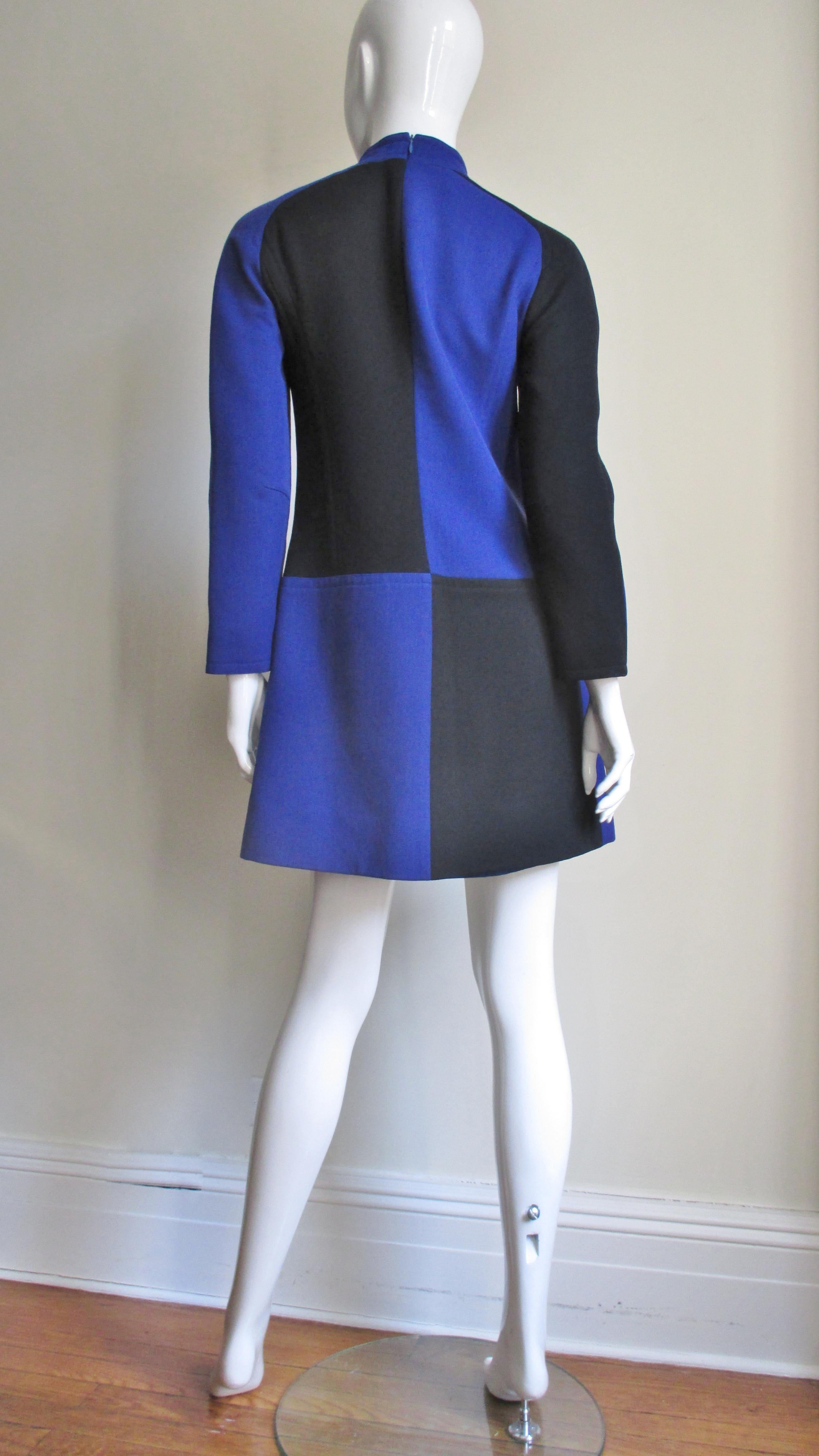 Courreges 1960s Color Block Dress For Sale 5