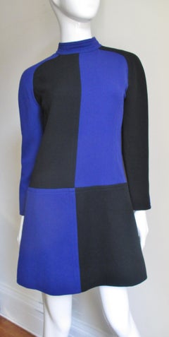 Courreges 1960s Color Block Dress