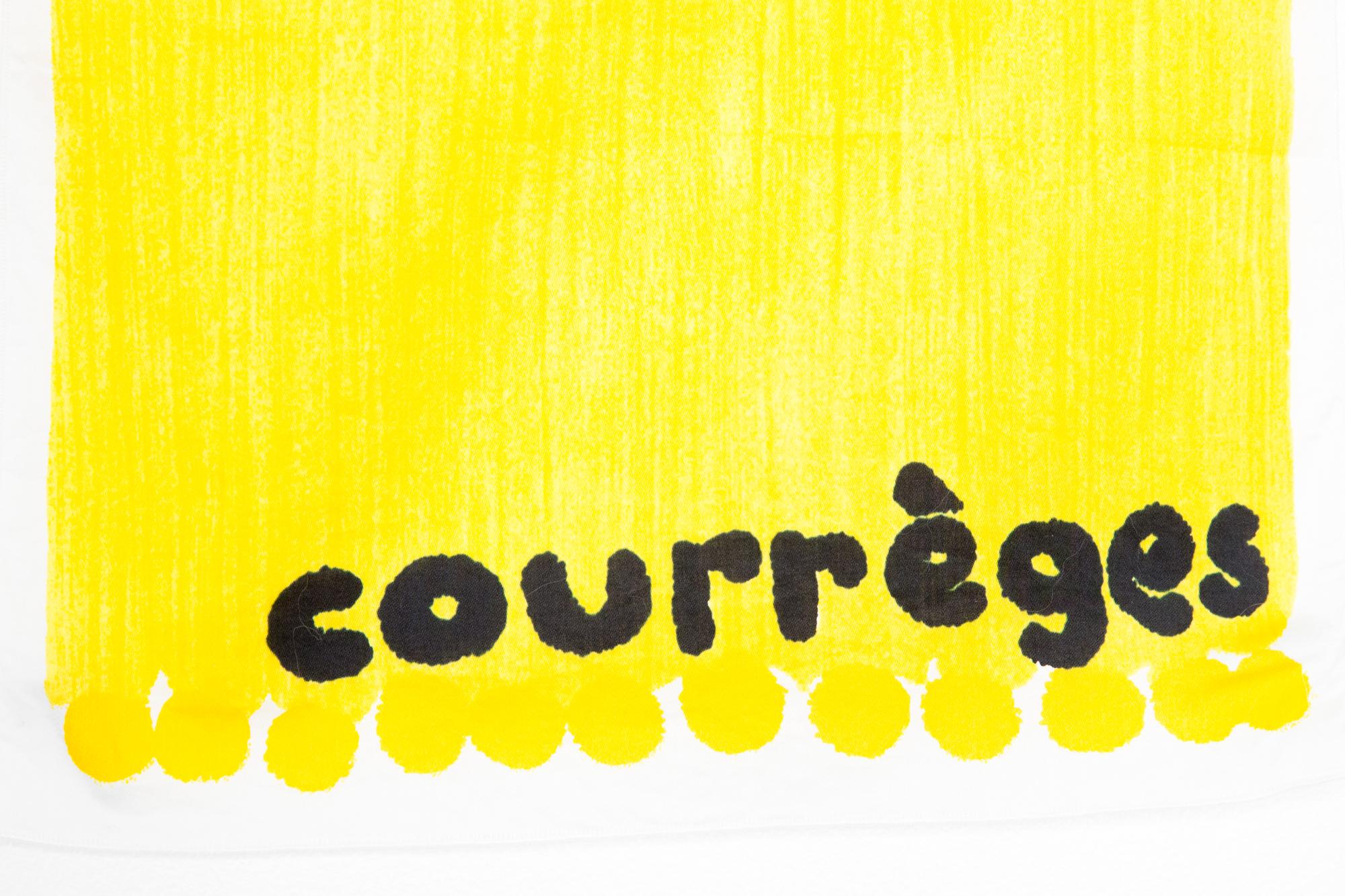 Yellow 1970s Courreges Cotton Scarf For Sale