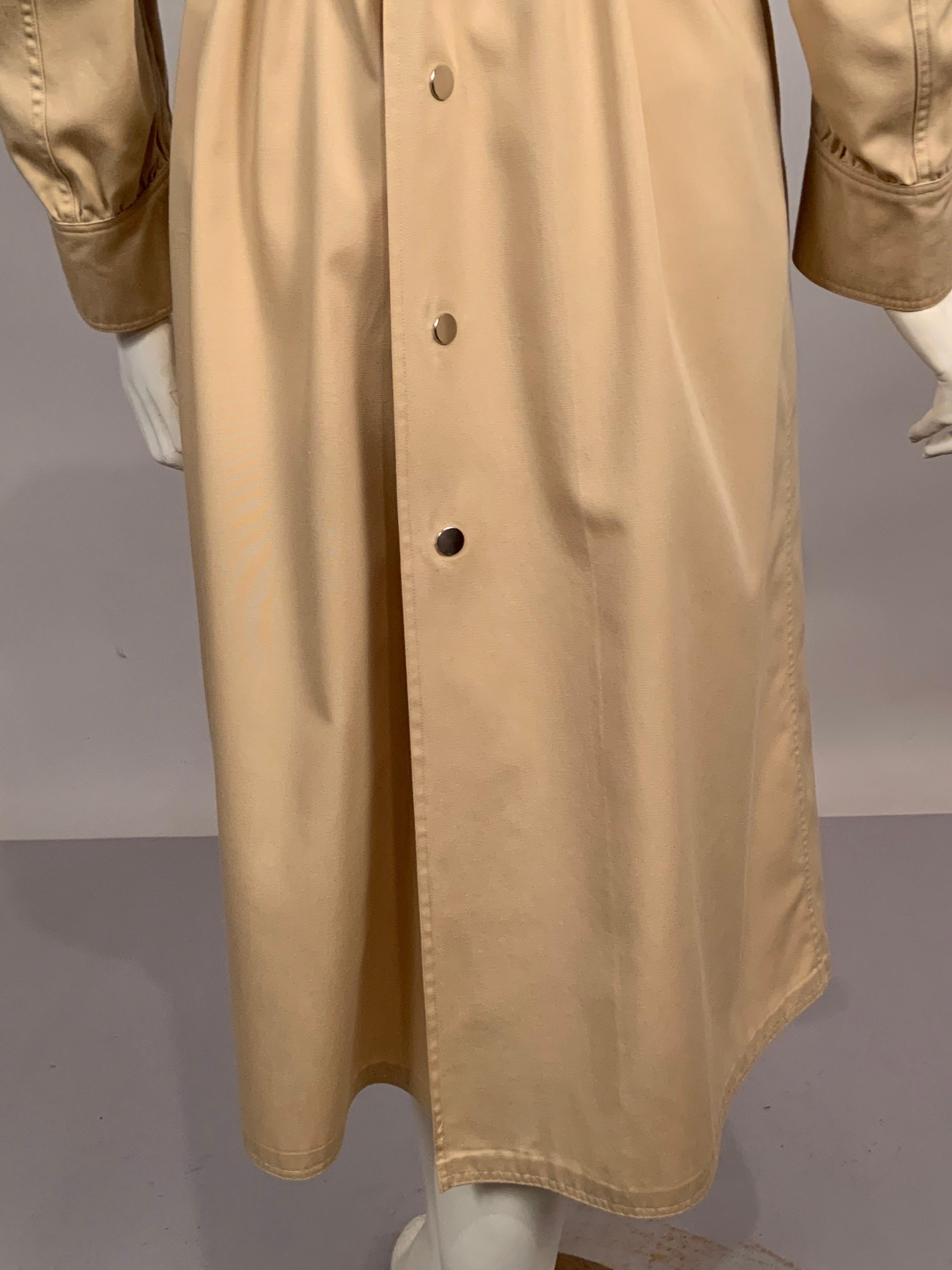 1970's Courreges Raincoat with Drawstring Waist and Snap Front 3