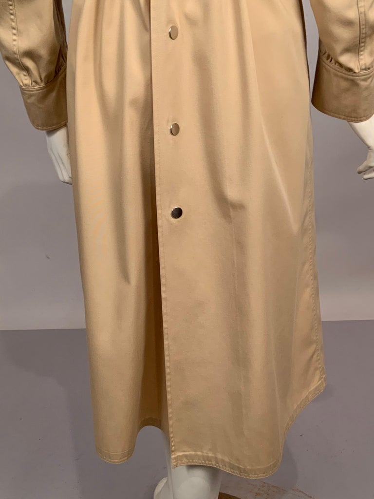 1970's Courreges Raincoat with Drawstring Waist and Snap Front at 1stDibs