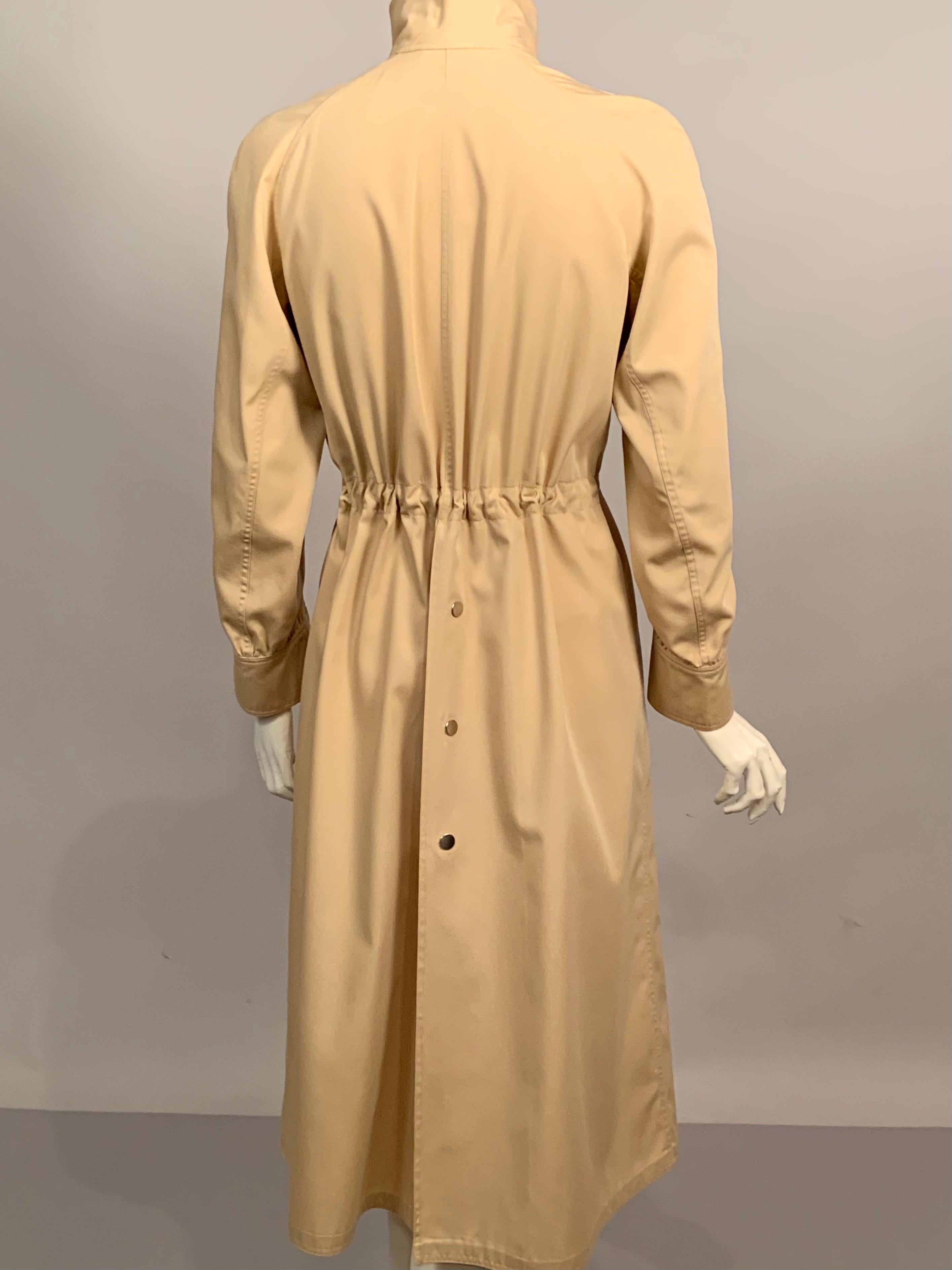 1970's Courreges Raincoat with Drawstring Waist and Snap Front 1