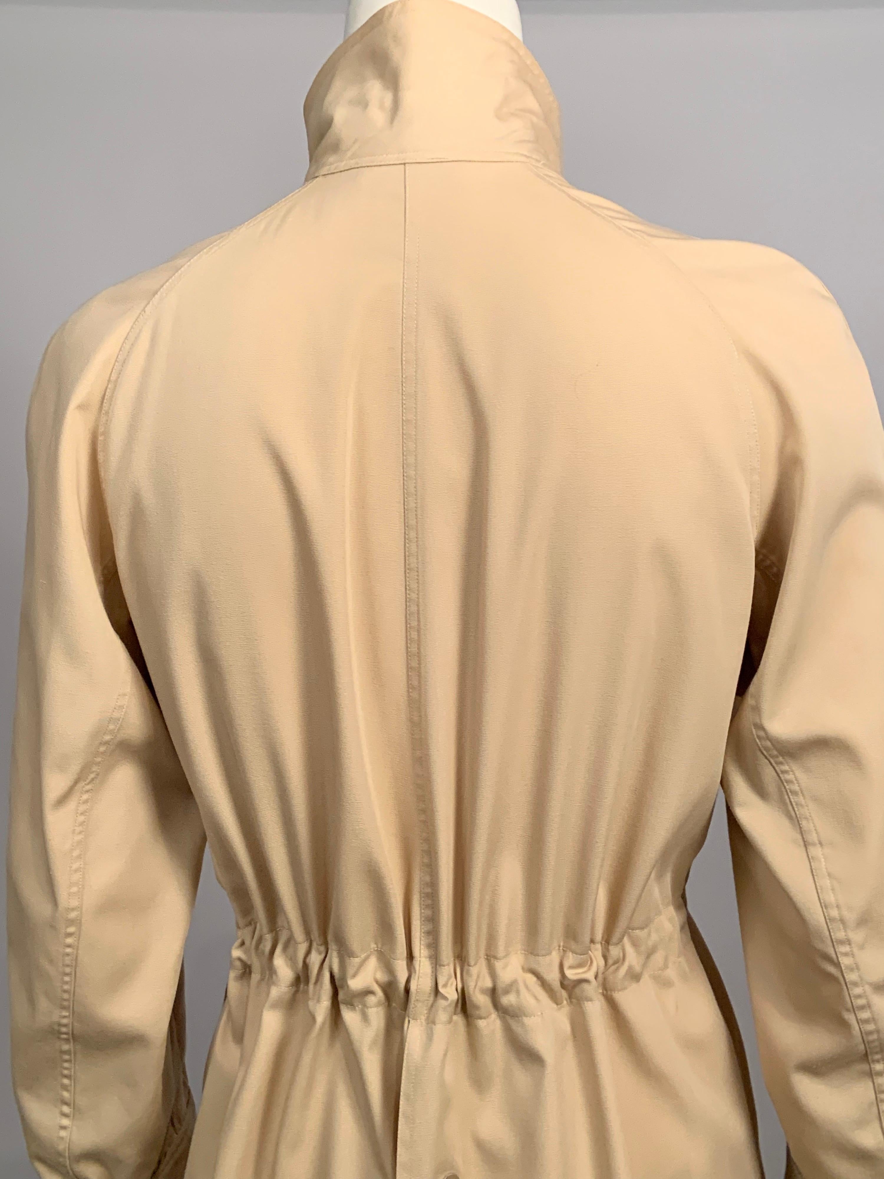 1970's Courreges Raincoat with Drawstring Waist and Snap Front 2