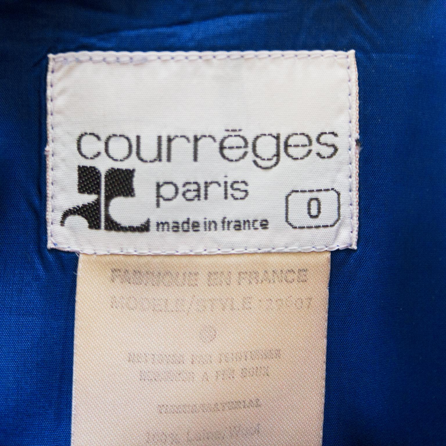 1970s Courreges Royal Blue Aline Skirt  1