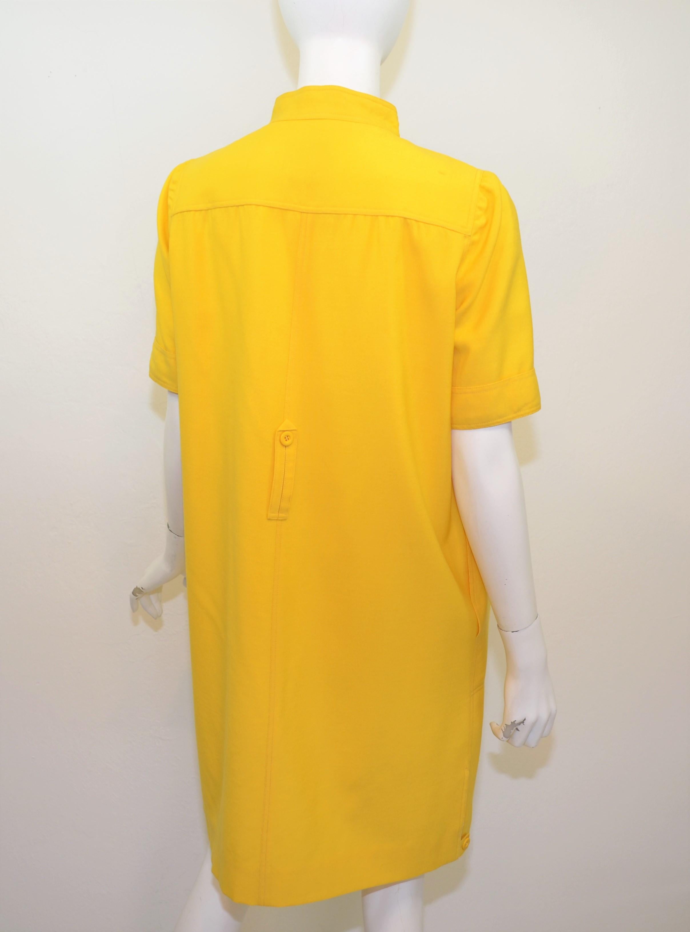 Women's 1970's Courreges Vintage Yellow Dress
