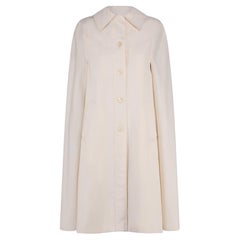 1970s Cream Cape Sleeveless Coat