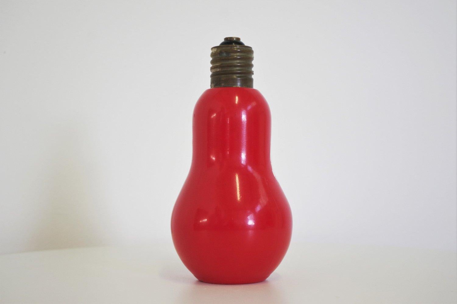 Late 20th Century 1970s Cremacaffè Due Moretti Lightbulb-Shaped Bottle - Quirky Italian Design For Sale