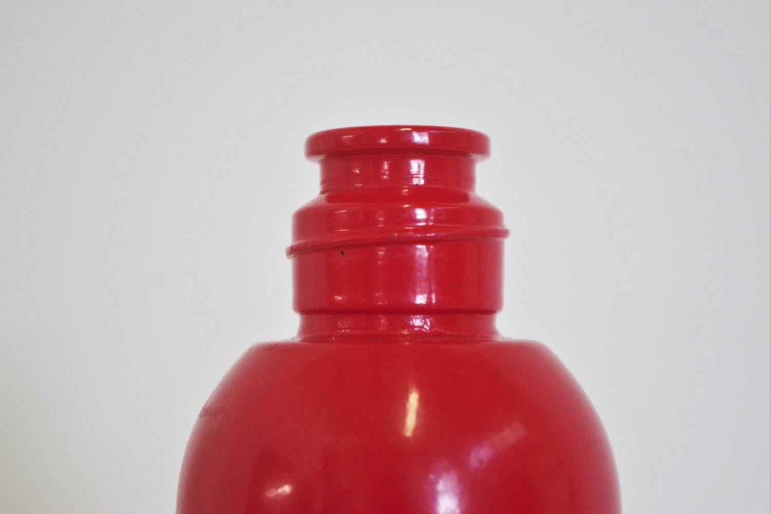 Glass 1970s Cremacaffè Due Moretti Lightbulb-Shaped Bottle - Quirky Italian Design For Sale