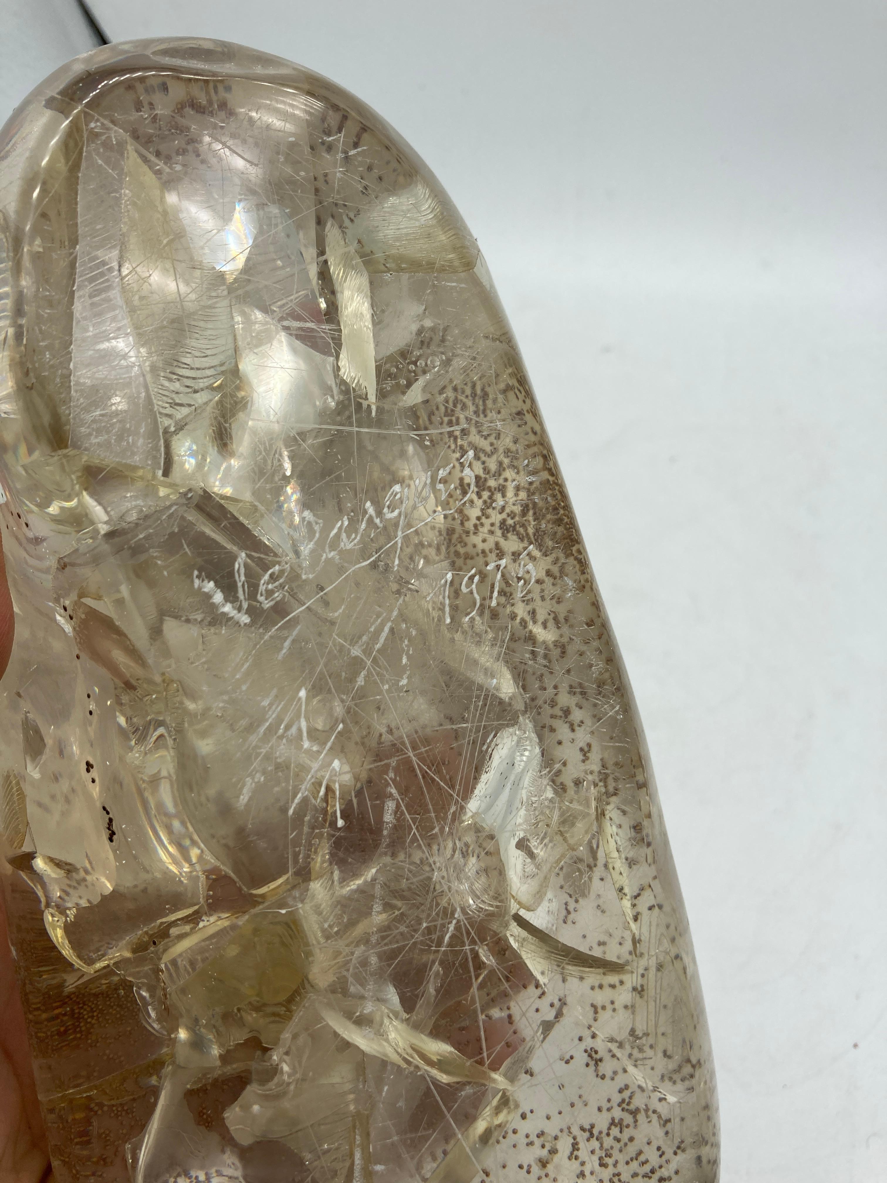 Resin 1970's crushed ice resin foot by Velasquez For Sale