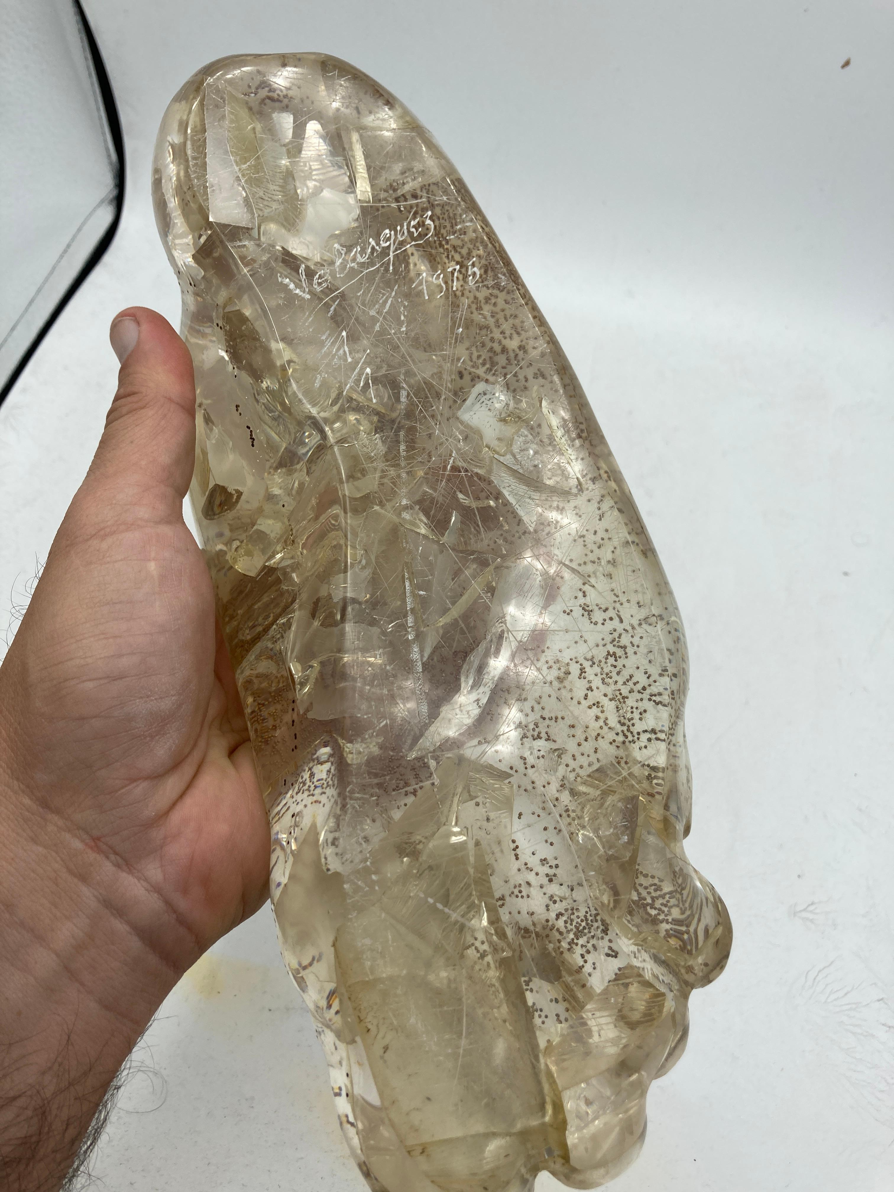 1970's crushed ice resin foot by Velasquez For Sale 1