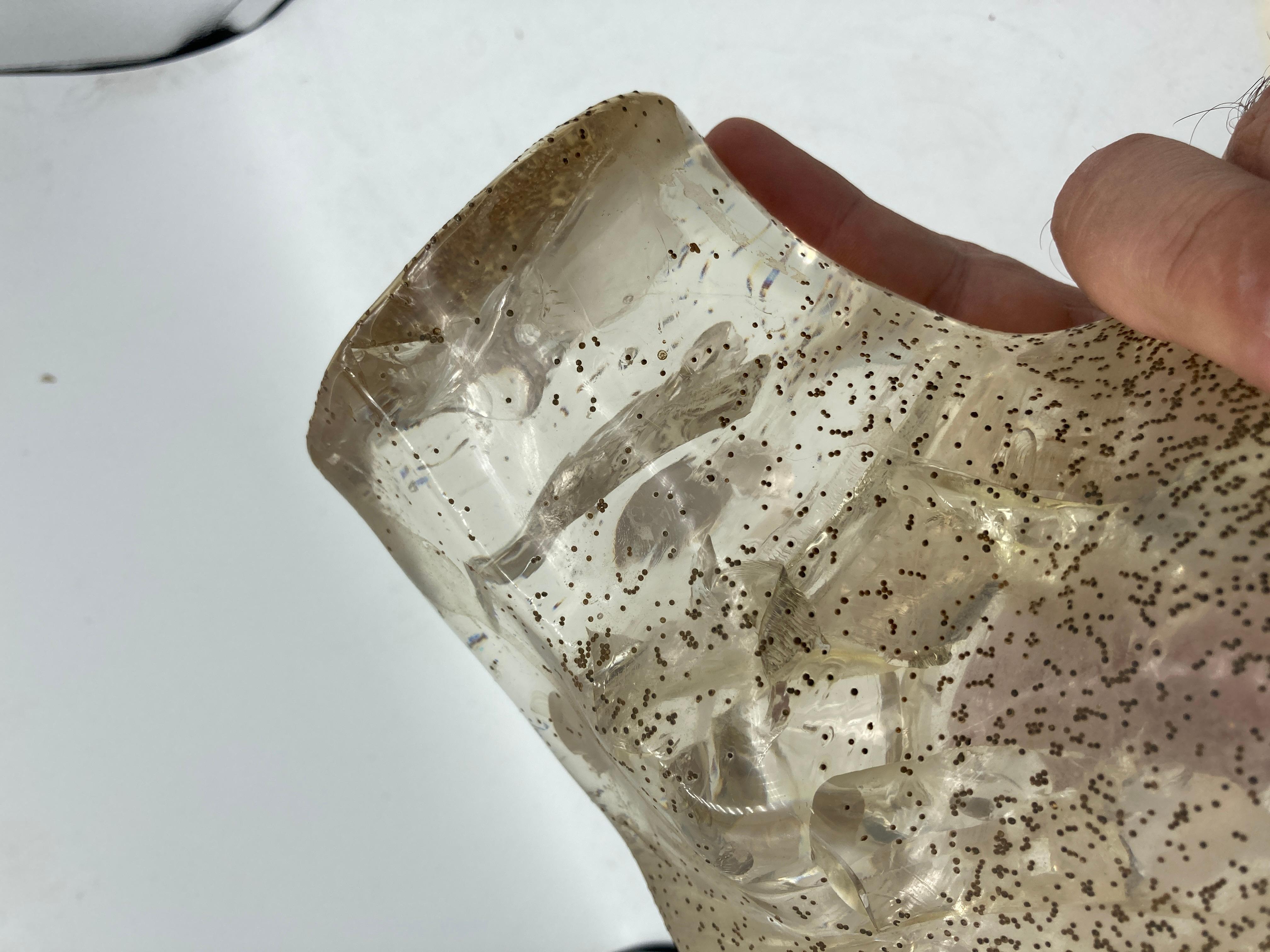 1970's crushed ice resin foot by Velasquez For Sale 2
