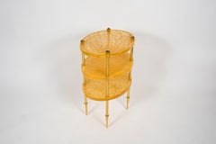 1970s Crushed Ice Resin Table by Marie-Claude de Fouquières
