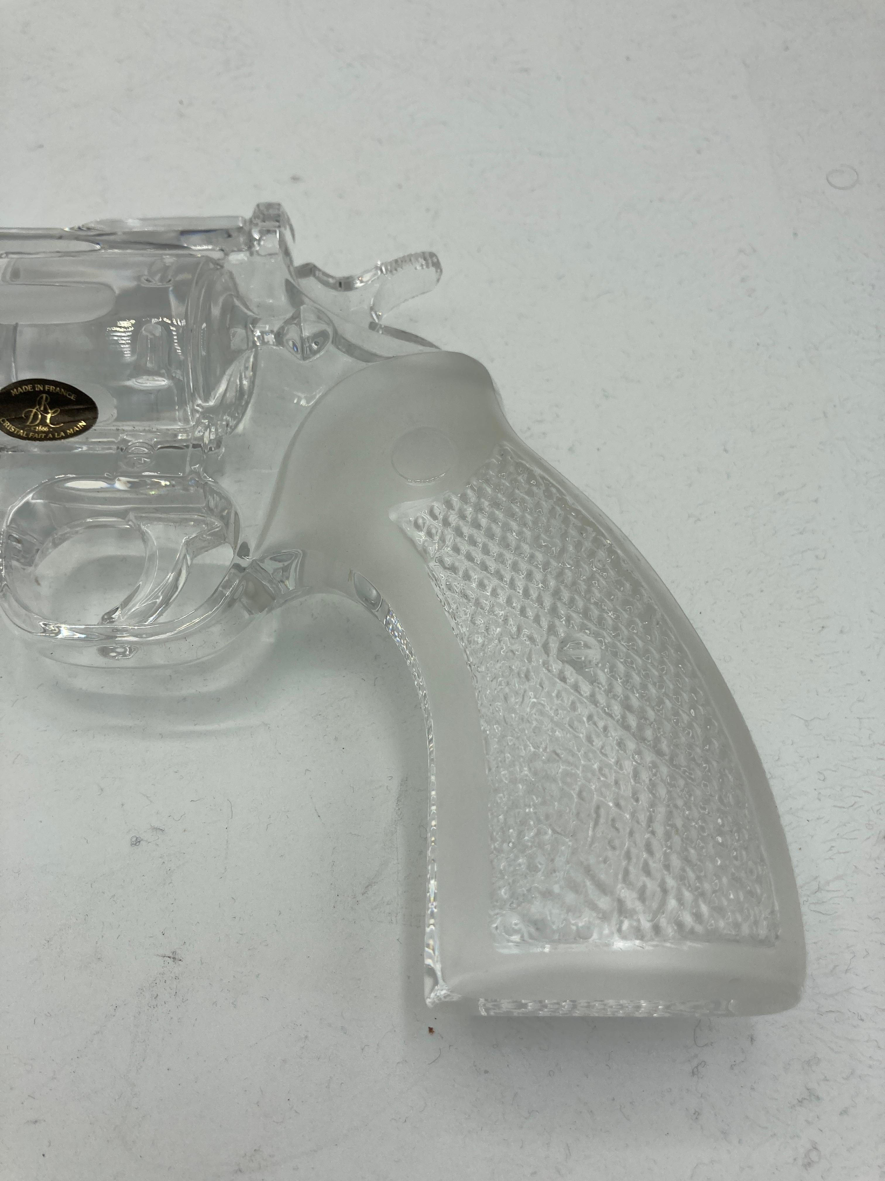 French 1970's crystal 357 Magnum signed Royales De Champagne