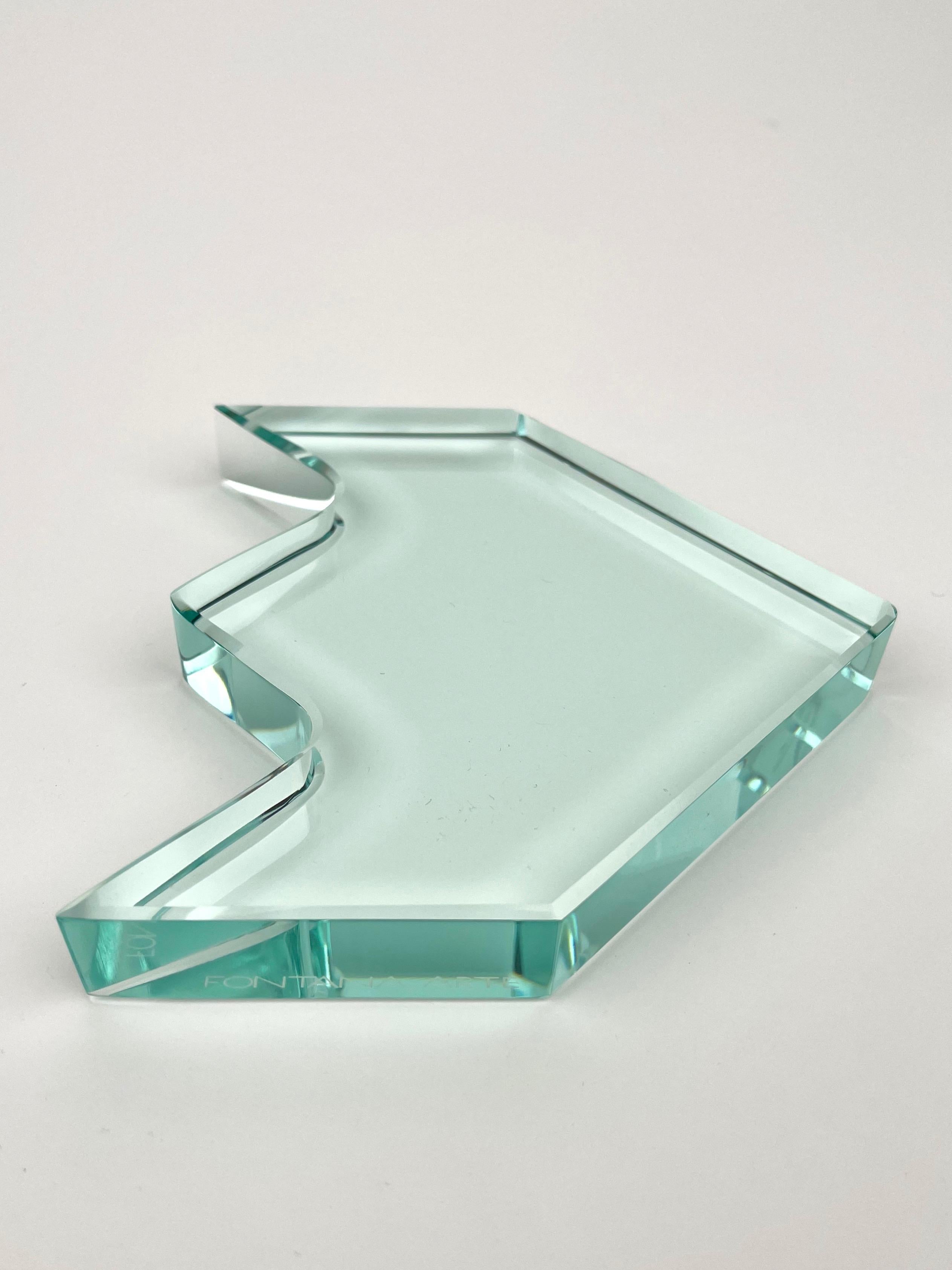Fin du 20e siècle Sculpture presse-papiers en cristal des années 1970 de Fontana Arte pour ISTUD, Italie en vente