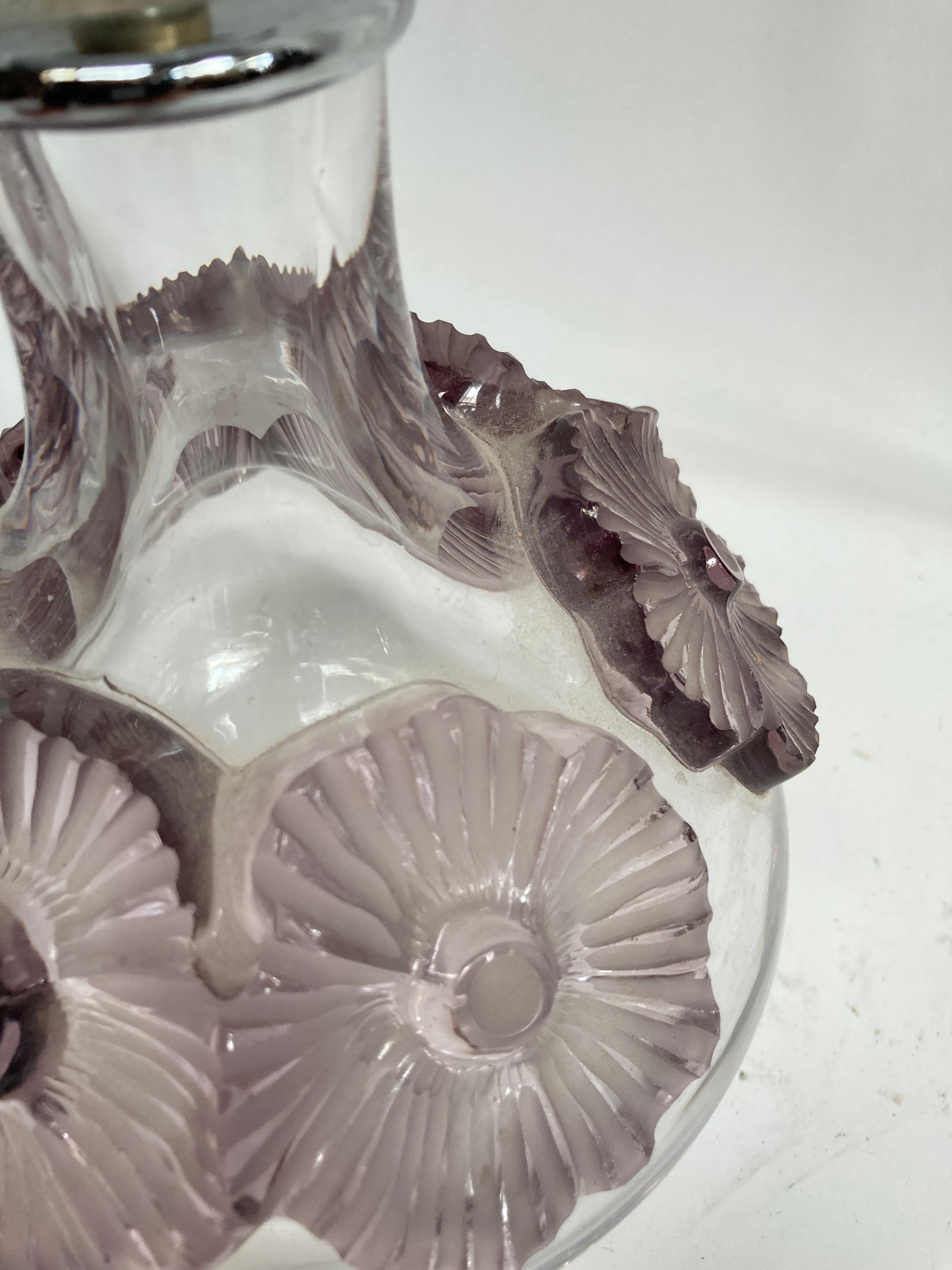 Paire de lampes de table en cristal des années 1970 par Marie-Claude Lalique en vente 1
