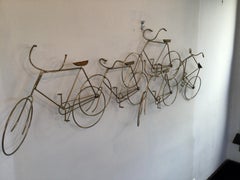 1970s Curtis Jere Bicycles Wall Sculpture