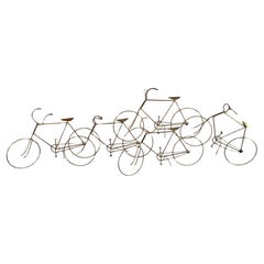 1970s Curtis Jere Bicycles Wall Sculpture