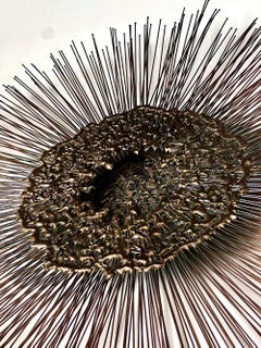 1970's Curtis Jere & Friedle Bruce Brass Style Sunburst Wall Sculpture