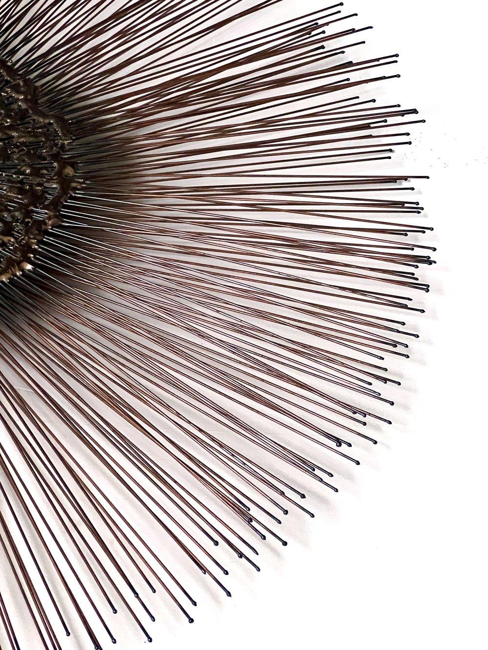 Mid-Century Modern 1970's Curtis Jere & Friedle Bruce Brass Style Sunburst Wall Sculpture For Sale