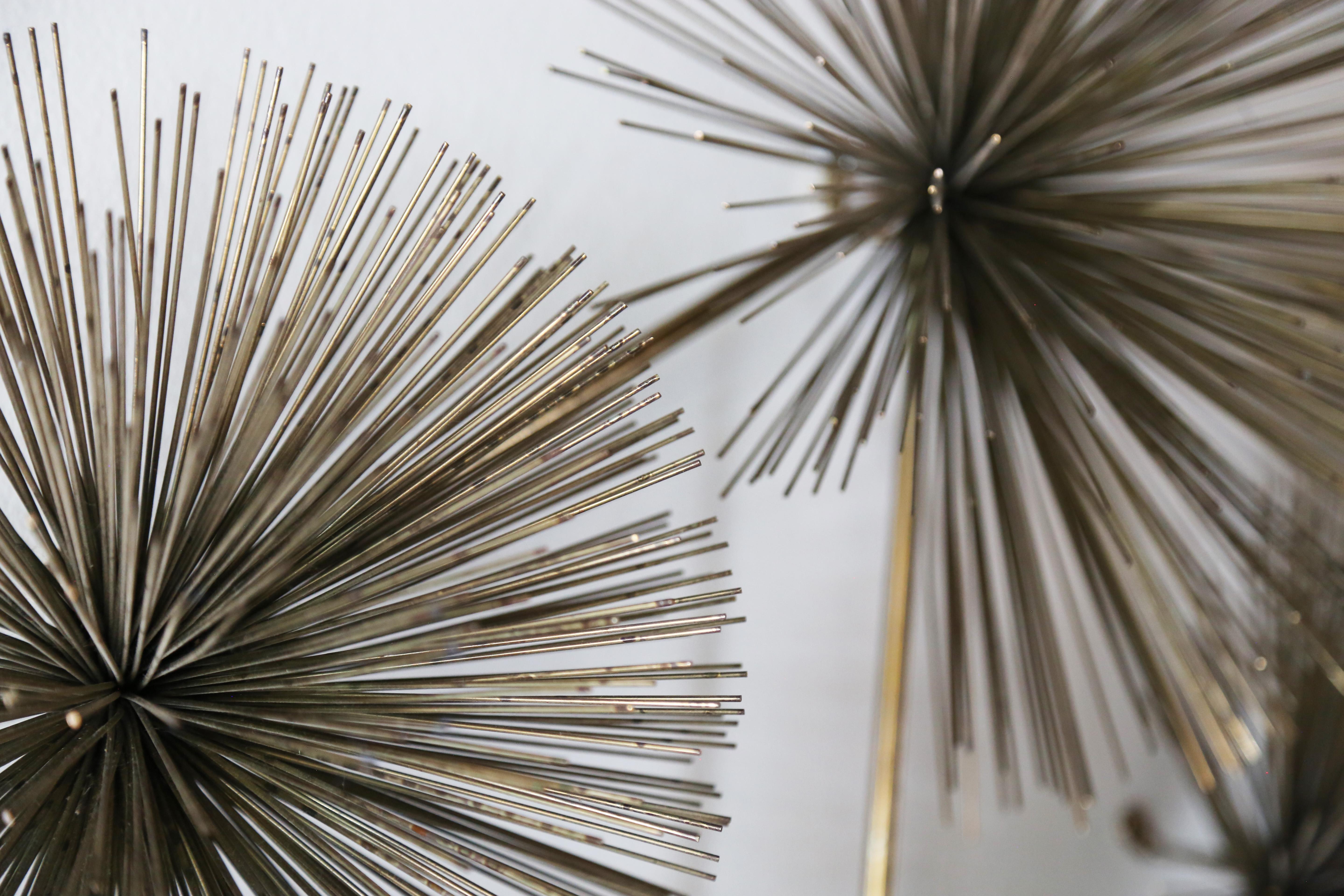 Mid-Century Modern 1970s Curtis Jere Pom Pom Wall Mounted Sculpture Mid Century Modern Urchin