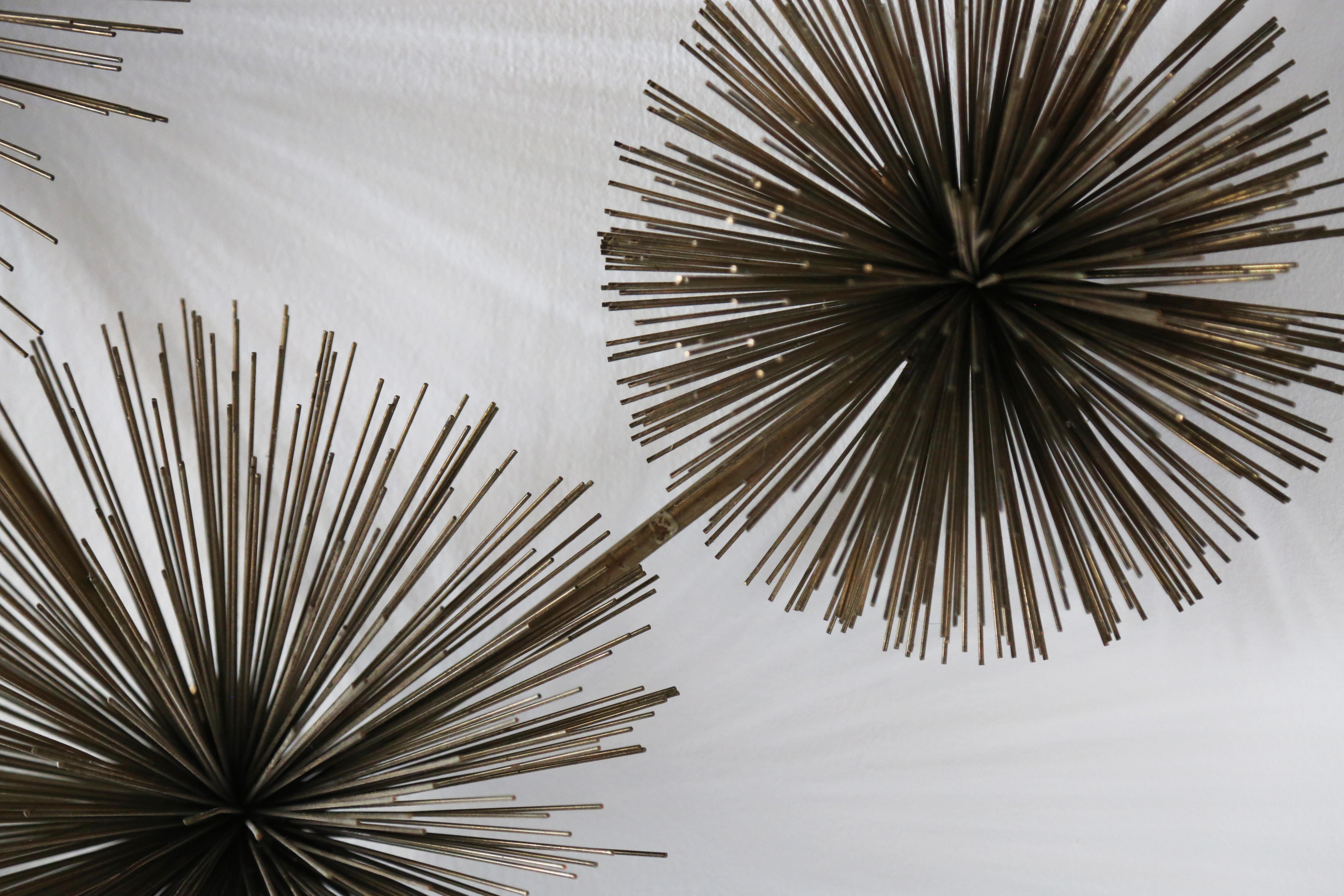 Late 20th Century 1970s Curtis Jere Pom Pom Wall Mounted Sculpture Mid Century Modern Urchin
