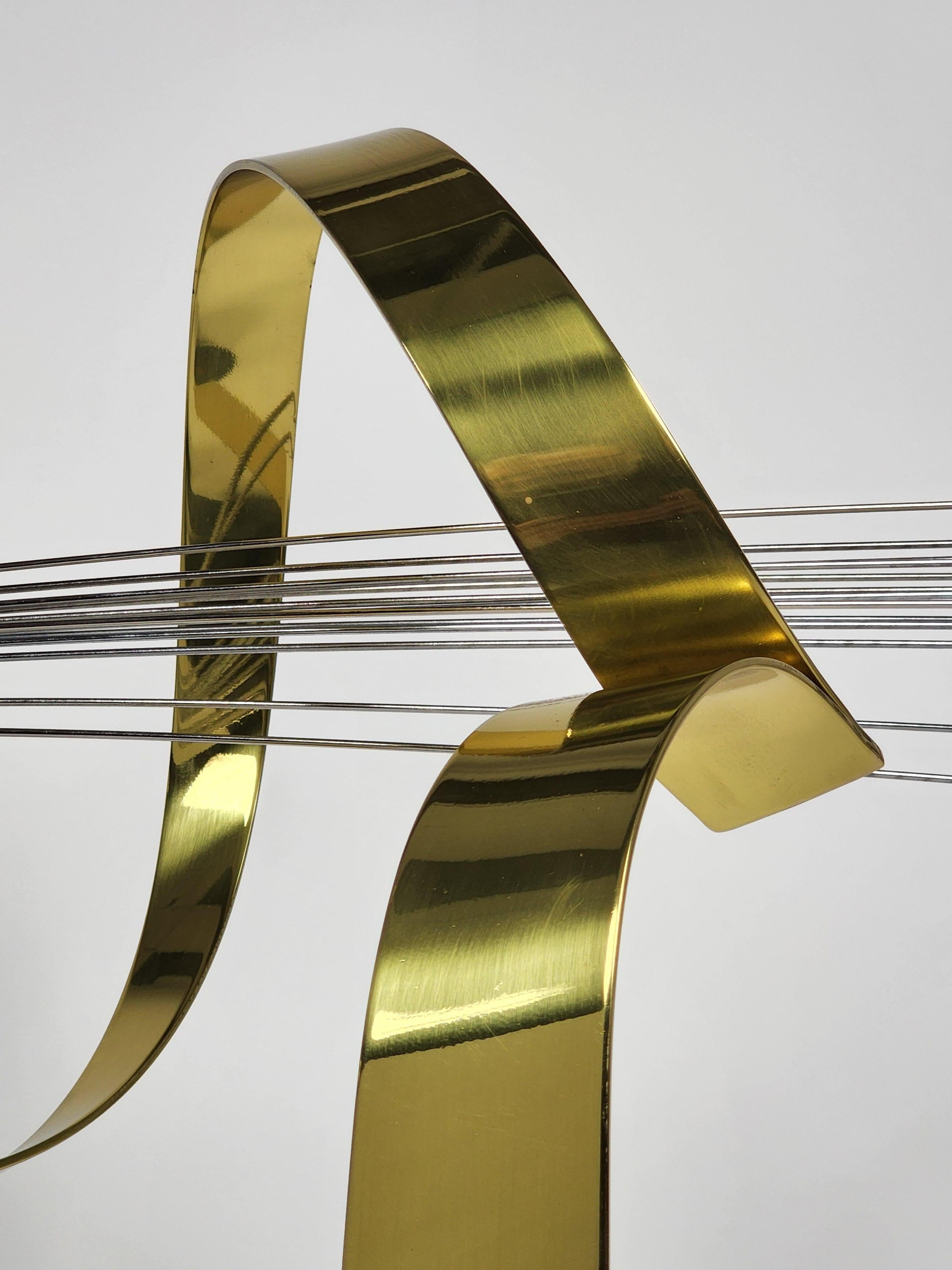 Grande sculpture Shooting Star de Curtis Jere des années 1970 en laiton et chrome, États-Unis en vente 5