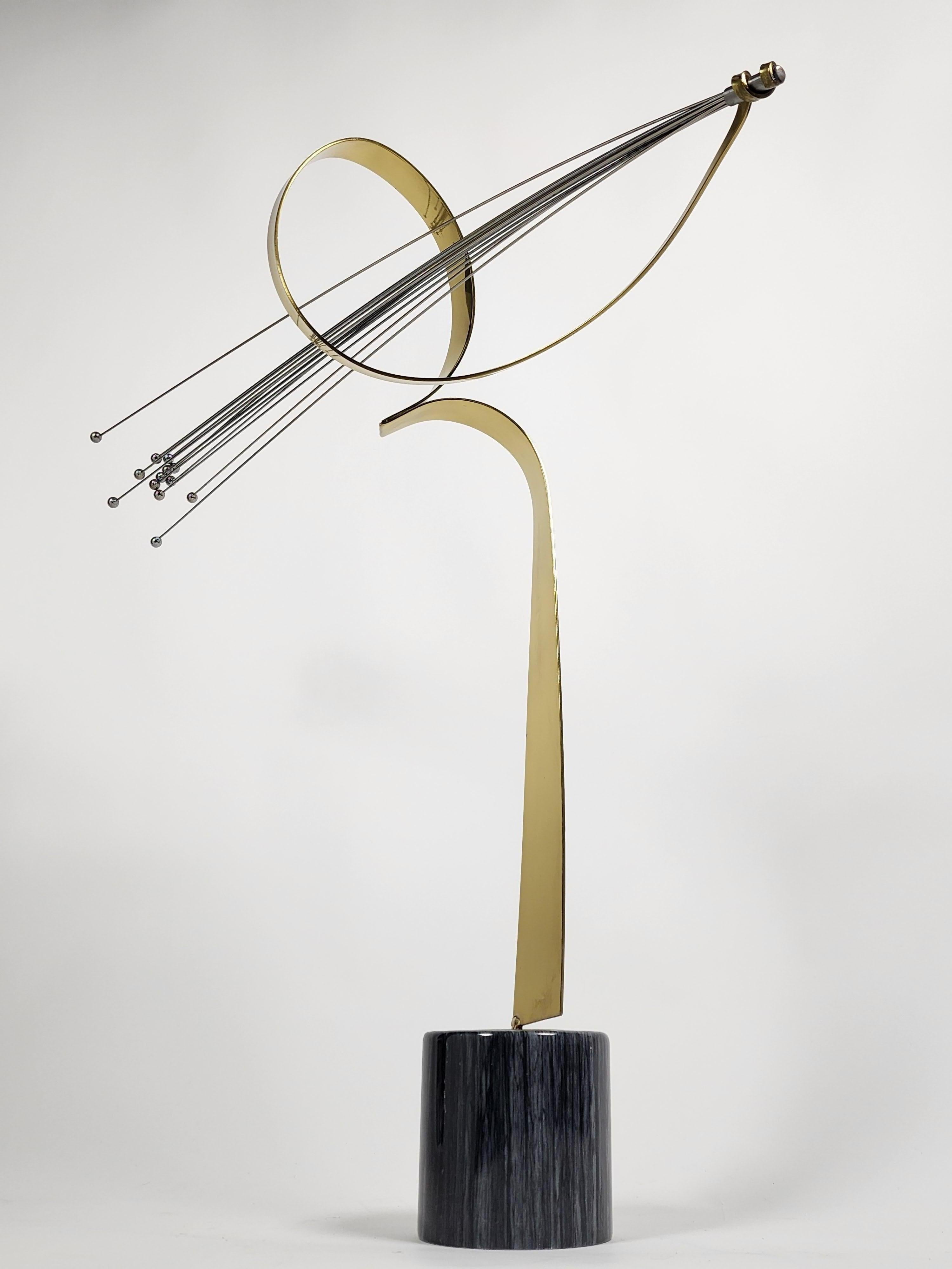 Mid-Century Modern Grande sculpture Shooting Star de Curtis Jere des années 1970 en laiton et chrome, États-Unis en vente