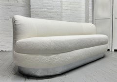 1970s Curved Sofa in Bouclé
