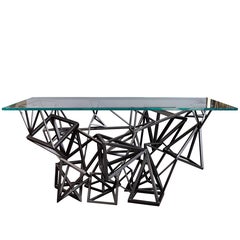 1970s Custom Geometric Metal Table