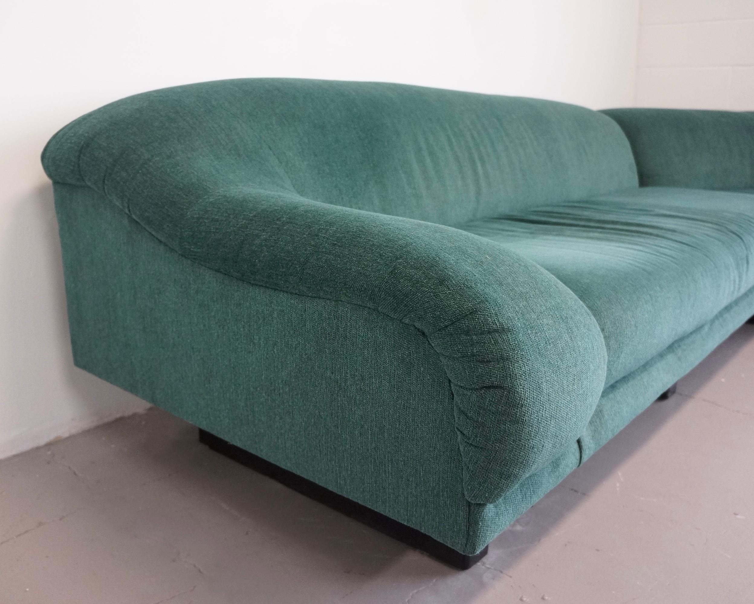 Other 1970s Custom Green Curved Sectional 