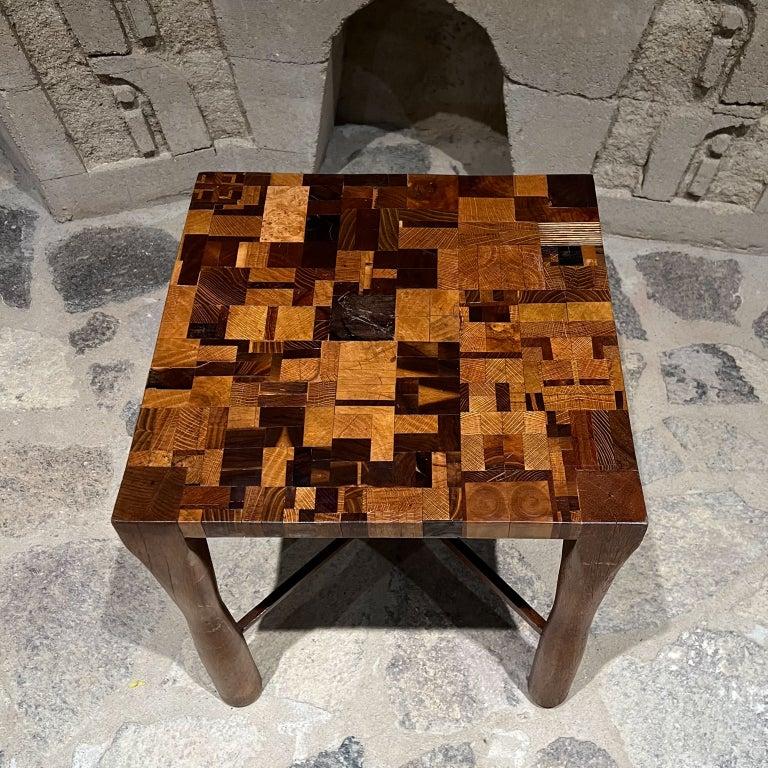 1970 CUSTOM MADE Table d'appoint en bois exotique Style Don Shoemaker Mexico en vente 3
