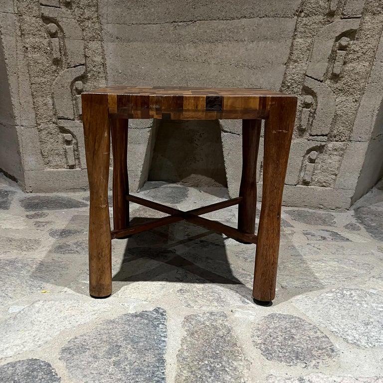 1970 CUSTOM MADE Table d'appoint en bois exotique Style Don Shoemaker Mexico en vente 2