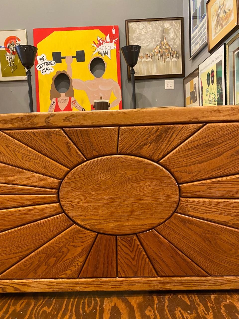 American 1970s Custom “Sunrise” Sculptural Desk For Sale