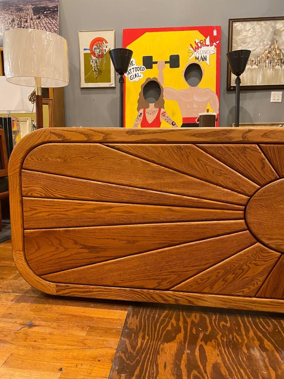 1970s Custom “Sunrise” Sculptural Desk In Good Condition For Sale In San Diego, CA